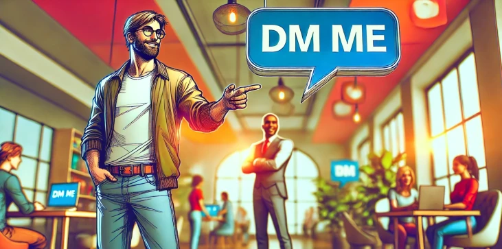 лице кое вели dm me